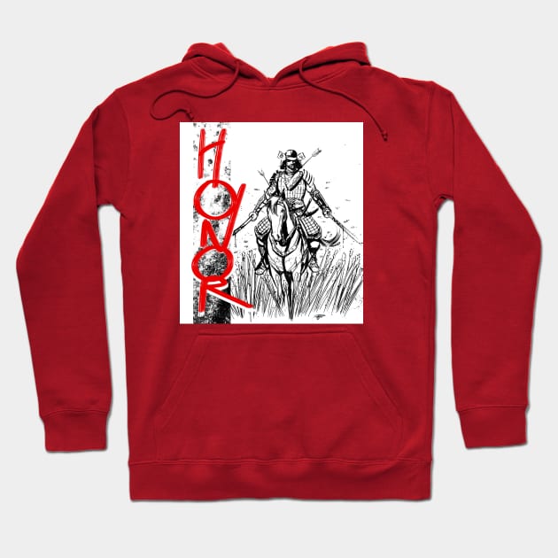 Samurai on horse Hoodie by RodLuperArt